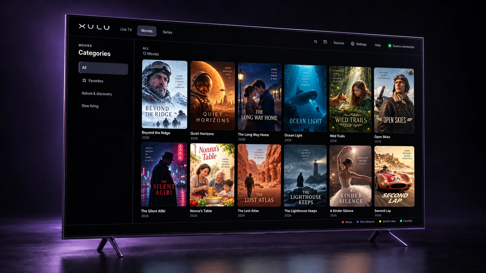 Actual XULU library in an illustrative television mockup
